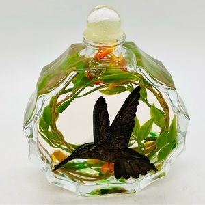 Liquid Oil Candle NO WICK Sealed, NEW Small Hummingbird Round Decorative Bottle